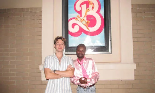 Ryan Skees & his friend Nik Glover at the Barbie premier.