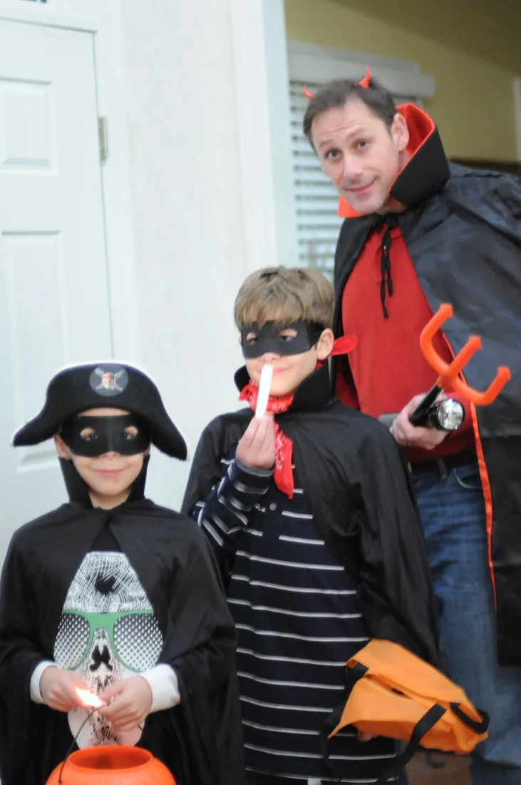 Ryan Skees, his brother, and his dad. Celebrating Halloween 2010.